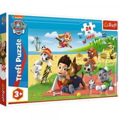 Trefl Puzzle Maxi Zábava na dece Paw Patrol/Tlapková patrola 24ks 60x40cm v krabici 40x27x4,5cm