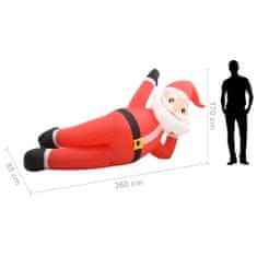 Vidaxl Vánoční nafukovací Santa Claus LED IP44 červený 360 cm XXL