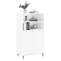 Greatstore Skříň highboard bílá s vysokým leskem 60 x 36 x 110 cm kompozit