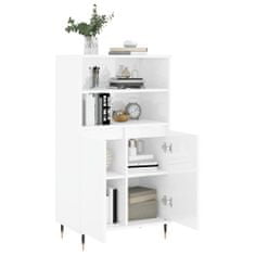 Vidaxl Skříň highboard bílá s vysokým leskem 60 x 36 x 110 cm kompozit