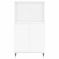 Vidaxl Skříň highboard bílá s vysokým leskem 60 x 36 x 110 cm kompozit