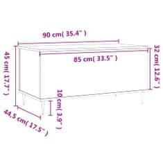 Vidaxl Konferenční stolek kouřový dub 90x44,5x45 cm kompozitní dřevo