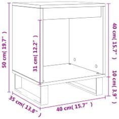 Greatstore Noční stolek betonově šedý 40 x 35 x 50 cm kompozitní dřevo