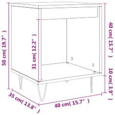 Greatstore Noční stolky 2 ks lesklé bílé 40 x 35 x 50 cm kompozitní dřevo