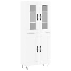 Vidaxl Skříň highboard lesklá bílá 69,5 x 34 x 180 cm kompozitní dřevo