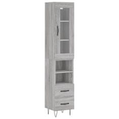 Vidaxl Skříň highboard šedá sonoma 34,5 x 34 x 180 cm kompozitní dřevo