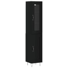 Vidaxl Skříň highboard černá 34,5 x 34 x 180 cm kompozitní dřevo