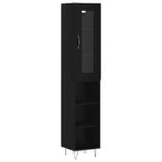 Vidaxl Skříň highboard černá 34,5 x 34 x 180 cm kompozitní dřevo