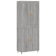 Vidaxl Skříň highboard šedá sonoma 69,5 x 34 x 180 cm kompozitní dřevo