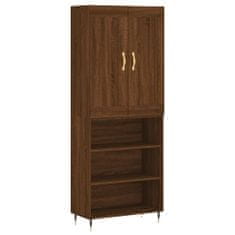 Vidaxl Skříň highboard hnědý dub 69,5 x 34 x 180 cm kompozitní dřevo