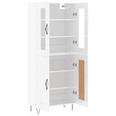 Vidaxl Skříň highboard lesklá bílá 69,5 x 34 x 180 cm kompozitní dřevo