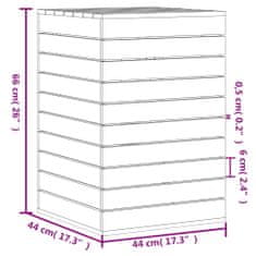 Vidaxl Koš na prádlo bílý 44 x 44 x 66 cm masivní borové dřevo