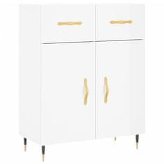 Vidaxl Skříň highboard lesklá bílá 69,5 x 34 x 180 cm kompozitní dřevo