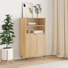 Greatstore Skříň highboard dub sonoma 60 x 36 x 110 cm kompozitní dřevo