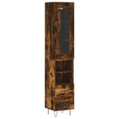 Vidaxl Skříň highboard kouřový dub 34,5 x 34 x 180 cm kompozitní dřevo