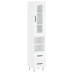 Vidaxl Skříň highboard bílá 34,5 x 34 x 180 cm kompozitní dřevo