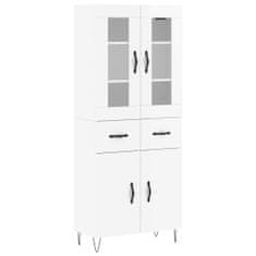 Vidaxl Skříň highboard lesklá bílá 69,5 x 34 x 180 cm kompozitní dřevo