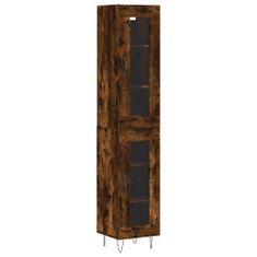 Vidaxl Skříň highboard kouřový dub 34,5 x 34 x 180 cm kompozitní dřevo