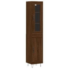 Greatstore Skříň highboard hnědý dub 34,5 x 34 x 180 cm kompozitní dřevo