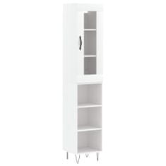 Vidaxl Skříň highboard bílá 34,5 x 34 x 180 cm kompozitní dřevo