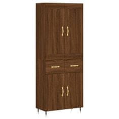 Vidaxl Skříň highboard hnědý dub 69,5 x 34 x 180 cm kompozitní dřevo