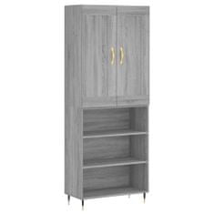 Vidaxl Skříň highboard šedá sonoma 69,5 x 34 x 180 cm kompozitní dřevo