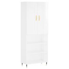 Vidaxl Skříň highboard lesklá bílá 69,5 x 34 x 180 cm kompozitní dřevo