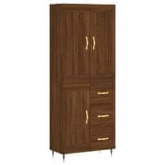 Vidaxl Skříň highboard hnědý dub 69,5 x 34 x 180 cm kompozitní dřevo