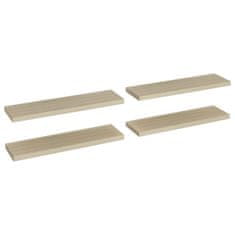 Vidaxl Plovoucí nástěnné police 4 ks dub 90 x 23,5 x 3,8 cm MDF