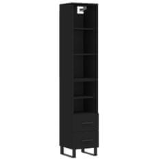 Vidaxl Skříň highboard černá 34,5 x 34 x 180 cm kompozitní dřevo