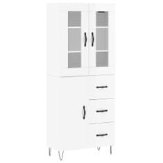 Vidaxl Skříň highboard lesklá bílá 69,5 x 34 x 180 cm kompozitní dřevo