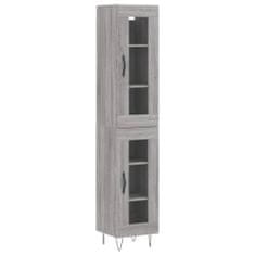 Vidaxl Skříň highboard šedá sonoma 34,5 x 34 x 180 cm kompozitní dřevo