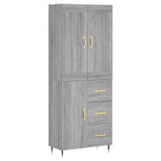 Vidaxl Skříň highboard šedá sonoma 69,5 x 34 x 180 cm kompozitní dřevo