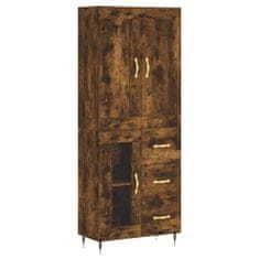 Vidaxl Skříň highboard kouřový dub 69,5 x 34 x 180 cm kompozitní dřevo