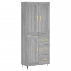 Vidaxl Skříň highboard šedá sonoma 69,5 x 34 x 180 cm kompozitní dřevo