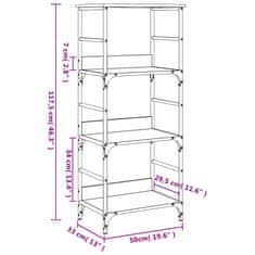 Greatstore Knihovna dub sonoma 50 x 33 x 117,5 cm kompozitní dřevo