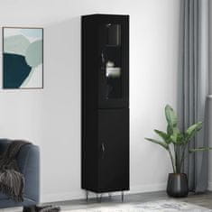 Vidaxl Skříň highboard černá 34,5 x 34 x 180 cm kompozitní dřevo