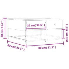 Vidaxl Konferenční stolek šedý sonoma 80 x 80 x 40 cm kompozitní dřevo
