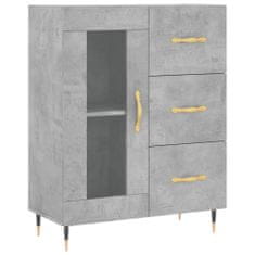 Vidaxl Skříň highboard betonově šedá 69,5x34x180 cm kompozitní dřevo