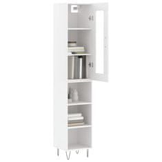 Greatstore Skříň highboard bílá 34,5 x 34 x 180 cm kompozitní dřevo