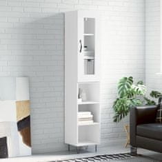 Greatstore Skříň highboard bílá 34,5 x 34 x 180 cm kompozitní dřevo