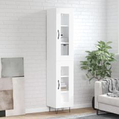 Greatstore Skříň highboard bílá 34,5 x 34 x 180 cm kompozitní dřevo