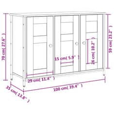 Vidaxl Příborník dub sonoma 100 x 35 x 70 cm kompozitní dřevo