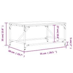 Vidaxl Konferenční stolek dub sonoma 75 x 50 x 35 cm kompozitní dřevo