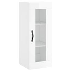 Vidaxl Skříň highboard bílá s vysokým leskem 34,5x34x180 cm kompozit