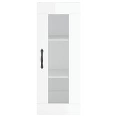 Vidaxl Skříň highboard bílá s vysokým leskem 34,5x34x180 cm kompozit