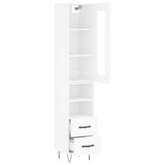 Greatstore Skříň highboard bílá 34,5 x 34 x 180 cm kompozitní dřevo