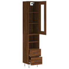 Vidaxl Skříň highboard hnědý dub 34,5 x 34 x 180 cm kompozitní dřevo