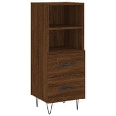 Greatstore Skříň highboard hnědý dub 34,5 x 34 x 180 cm kompozitní dřevo