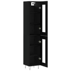 Greatstore Skříň highboard černá 34,5 x 34 x 180 cm kompozitní dřevo